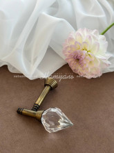 Держатель для штор и тюля Болл кристалл античное золото