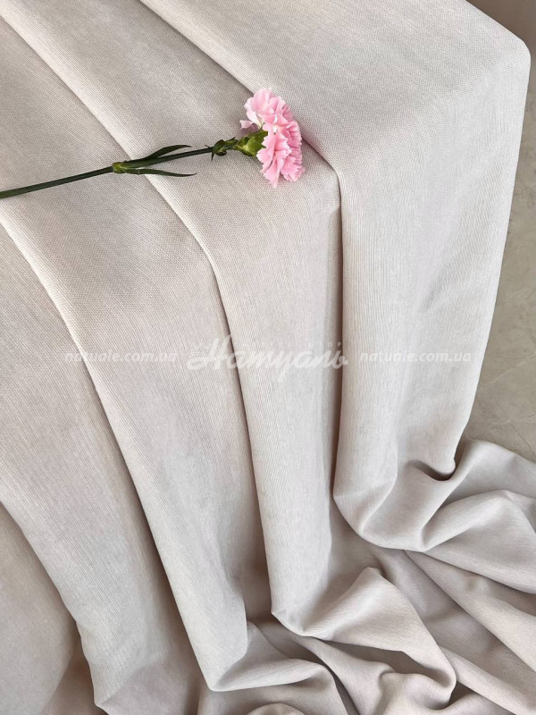 Штори на метраж шеніл Міленіум молочні