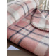 Плед-накидка Фліс Home Line 130x160см білий+рожевий