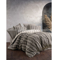 Постельный комплект двуспальный Cotton Box Jamira 200х220см серый
