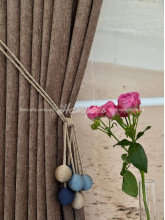 Подхват декоративный для штор Шары цветные латте+синий+джинс