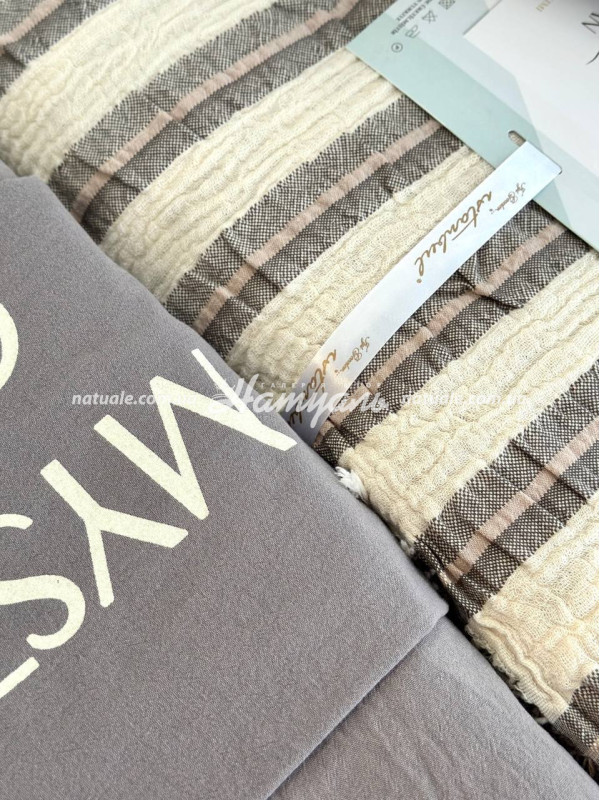 Постельное белье с покрывалом Istanbul Mystic Ocean Grey 200х220см голубой+молочный