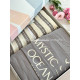 Постельное белье с покрывалом Istanbul Mystic Ocean Grey 200х220см голубой+молочный