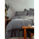 Постельное белье с покрывалом Istanbul Mystic Ocean Grey 200х220см голубой+молочный