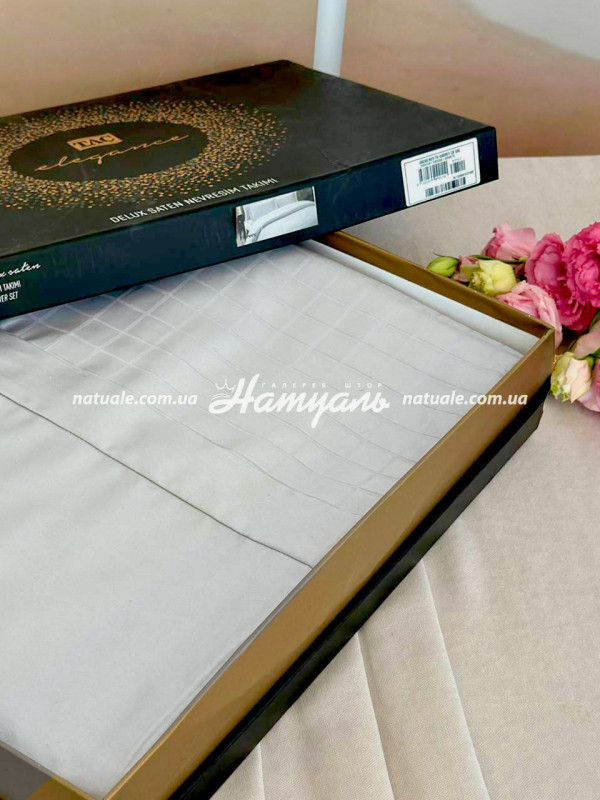 Постельный комплект TAC Elegance Harvey 200х220см, белый
