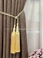 Кисть декоративная для штор Тала двойная золотистая