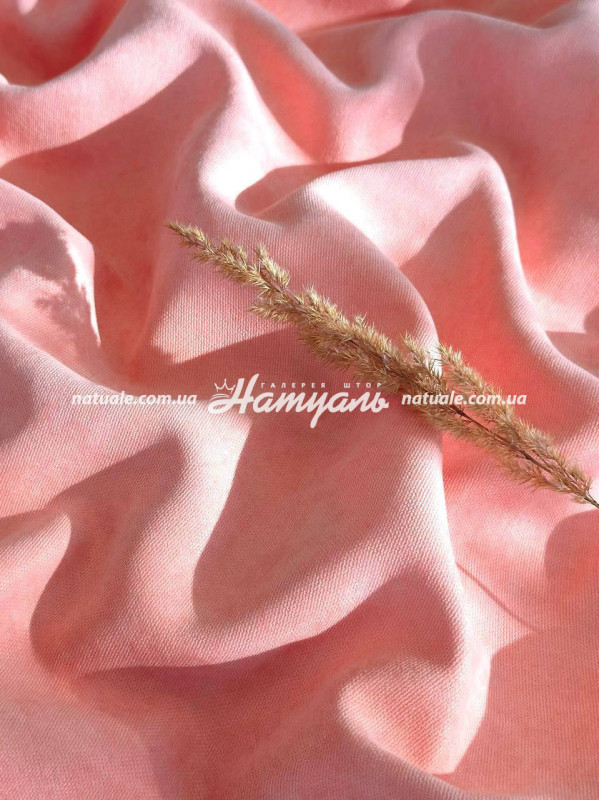 Шторы на метраж микровелюр Лофт коралловые