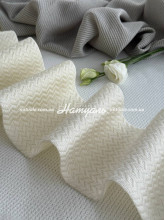 Тасьма для штор и тюля Валенсия Majestik 120 мм молочная