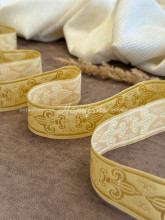 Тесьма-бордер для штор и тюля Эмир 70 мм золото