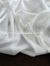 Тесьма для штор и тюля Лола 10 мм белая