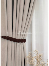 Подхват декоративный для штор и тюля Коса коричневый