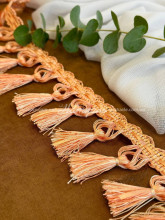 Бахрома для штор и тюля Беата персиковая