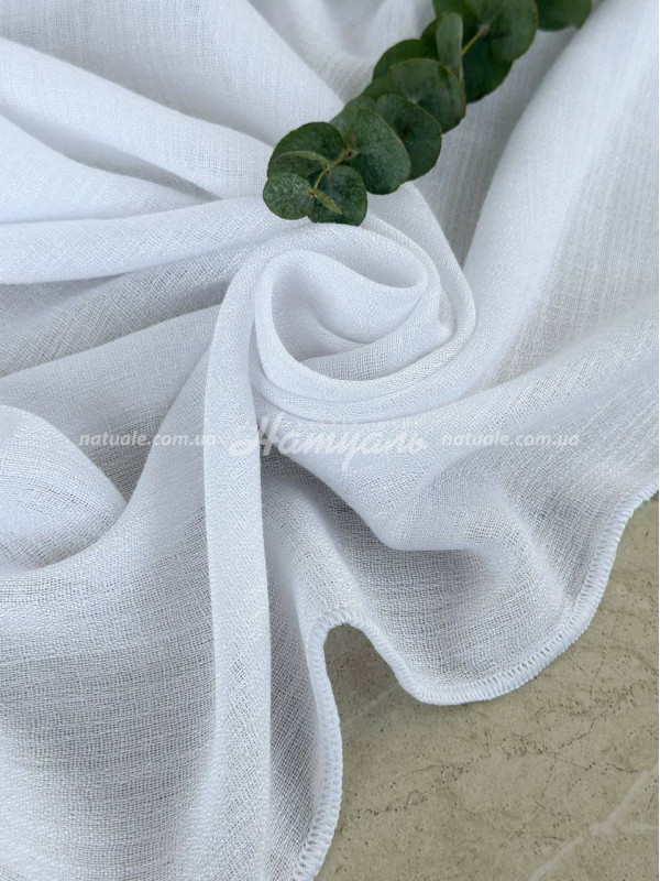 Гардины на метраж лен Фиджи белые