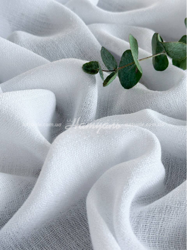 Гардины на метраж лен Фиджи белые