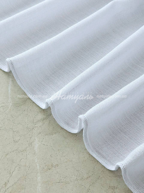 Гардины на метраж лен Фиджи белые