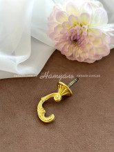 Крючок-держатель для штор и тюля Барокко золотистый