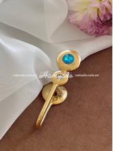 Держатель для штор и тюля Као-Мани золото+бирюза