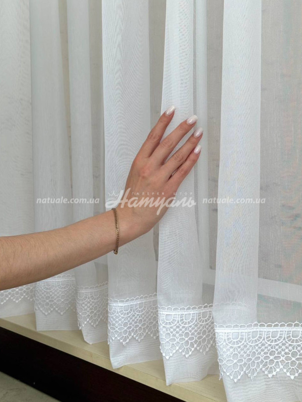 Тюль бамбук Ирина белый 320х270