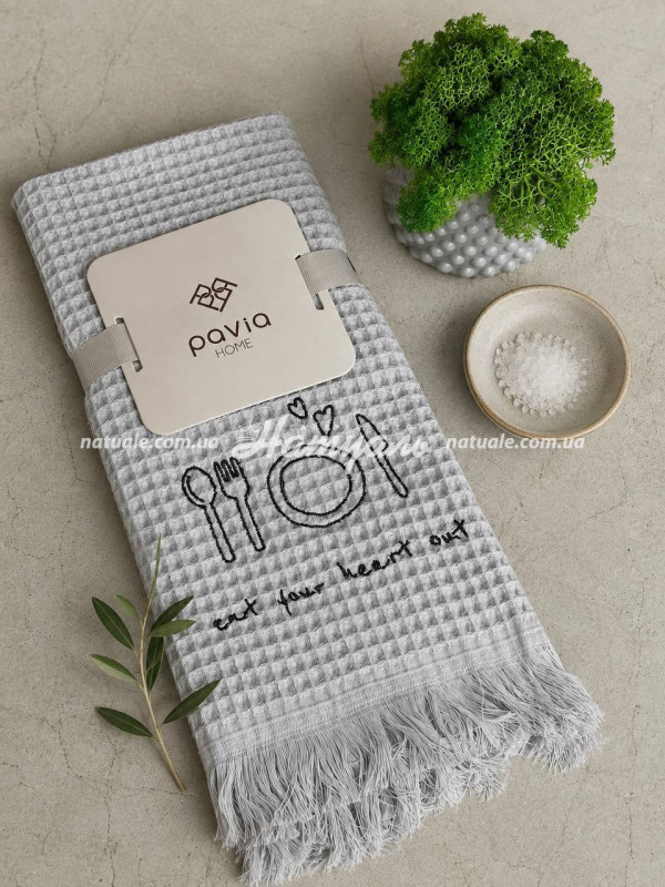 Набор кухонных полотенец Pavia Home 45х65см 2 штуки пепельный