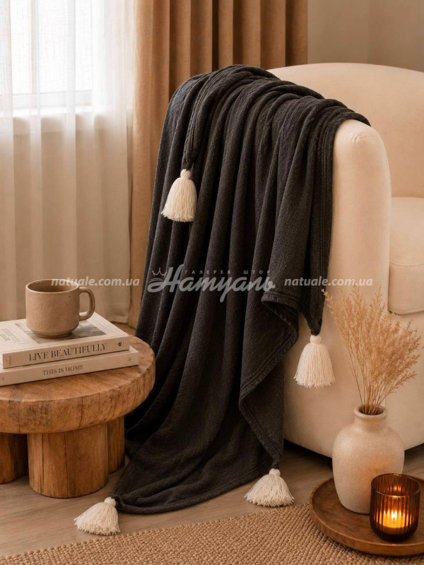 Плед-накидка з бавовни Barine Home 150х185см