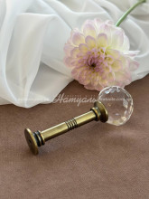 Держатель для штор и тюля Шар кристалл антик