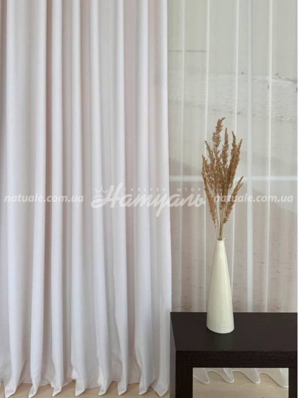Шторы на метраж микровелюр Калифорния молочные