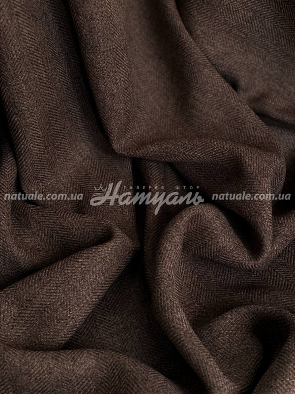 Шторы на метраж меланж Амстердам шоколад
