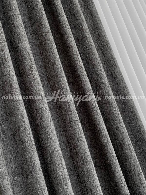 Шторы на метраж меланж фактурный Грей графит