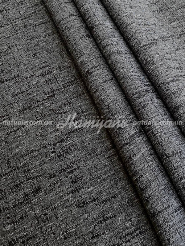 Шторы на метраж меланж фактурный Грей графит