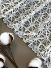 Тюль кружевной Джанет серый