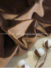 Шторы на метраж бархат Королевский коричневые