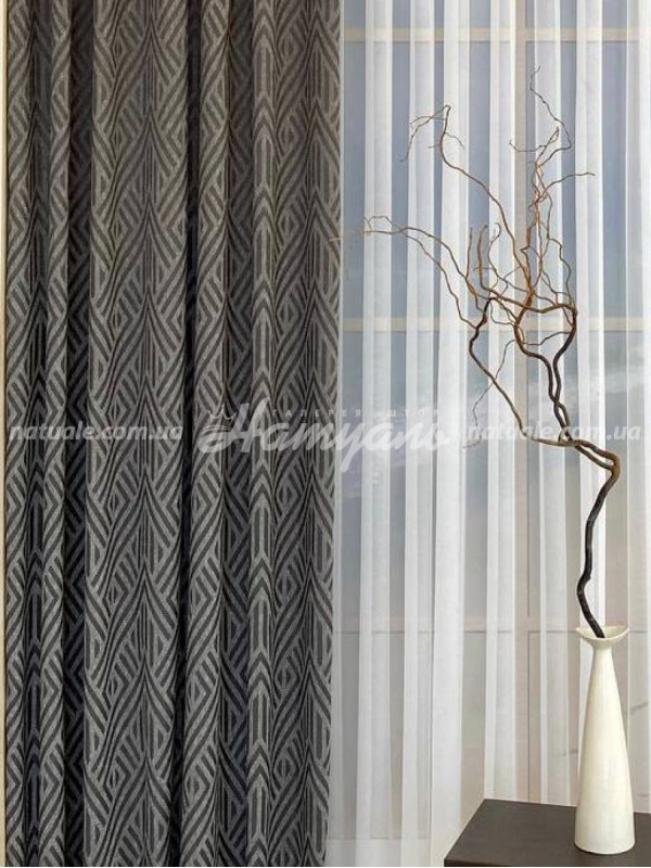 Шторы на метраж меланж Еверт графит