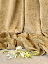 Шторы на метраж плюш шенилл Барселона золотистые