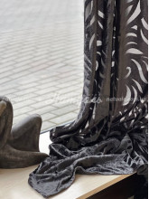 Шторы на метраж бархат Бонди Тропик графит