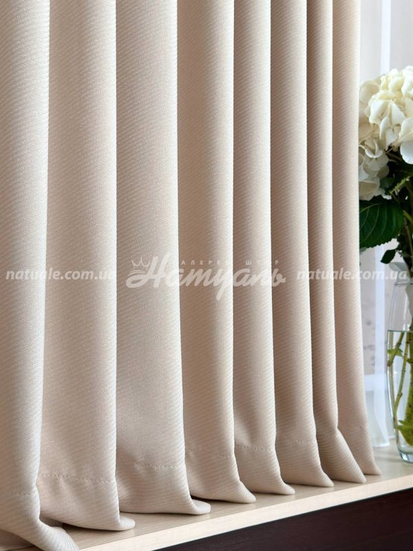 Шторы на метраж меланж Люксембург крем