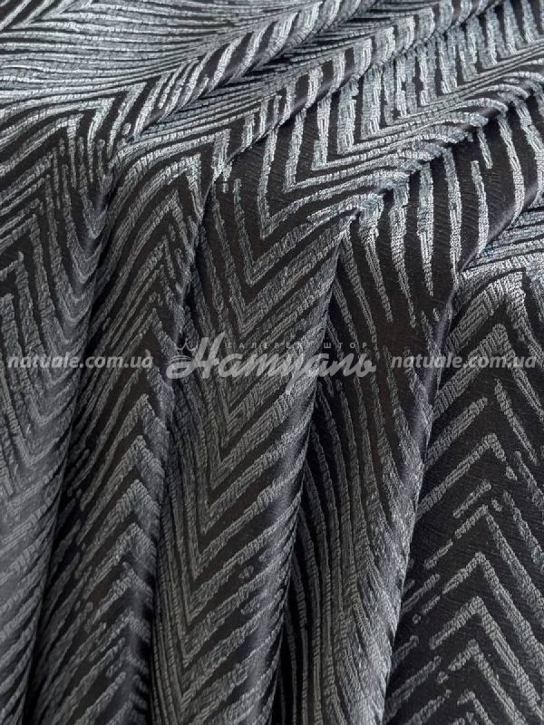 Шторы на метраж жаккард тисненый Монтана графит