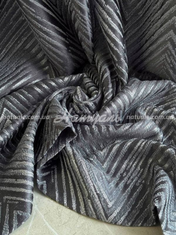 Шторы на метраж жаккард тисненый Монтана графит