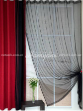 Комплект штора микровелюр+тюль сетка Рубин