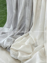 Тюль-лен вышитый Едем кремовый