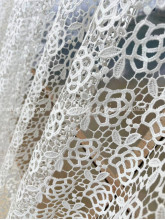 Тюль кружевной плетенный Роуз молочный