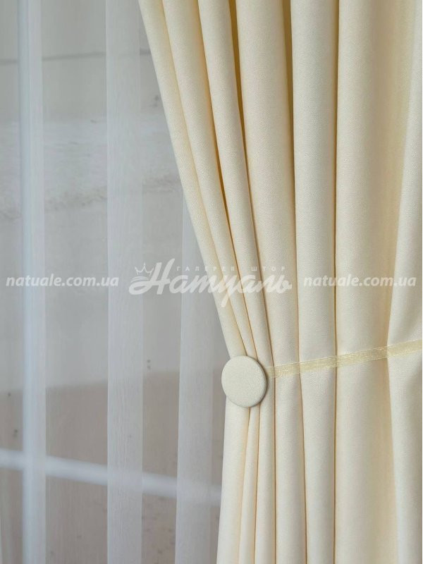 Шторы на метраж микровелюр Лофт айвори