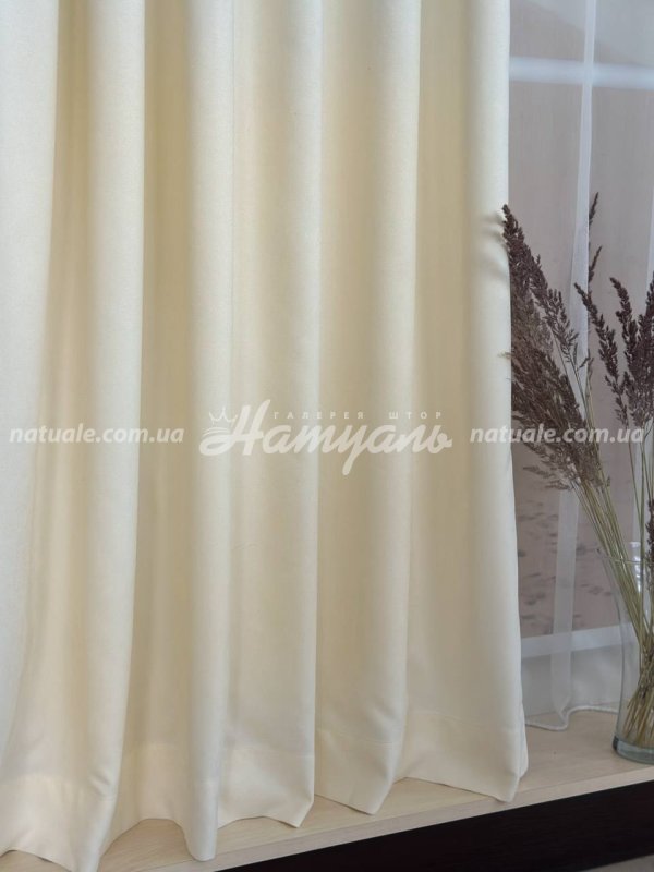 Шторы на метраж микровелюр Лофт айвори