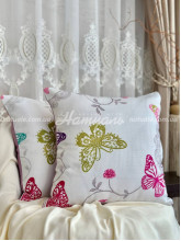 Наволочка декоративная комбинированная Бабочки Прованс