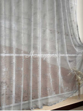 Тюль жаккардовый Модерн серый 300х270