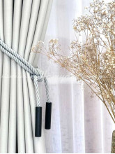 Кисть декоративная для штор Бамбук пепельный+черный