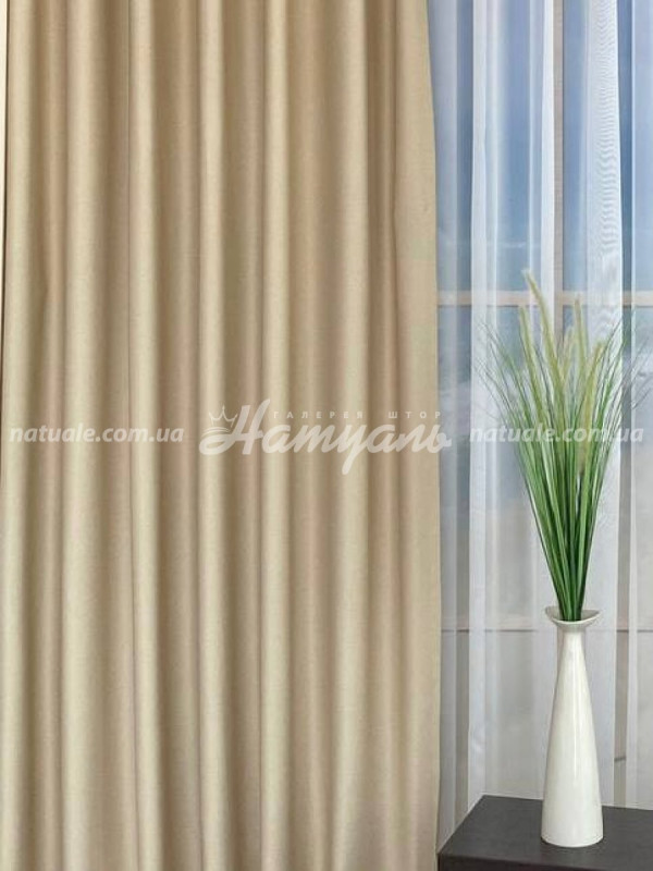Шторы на метраж меланж Европа песок