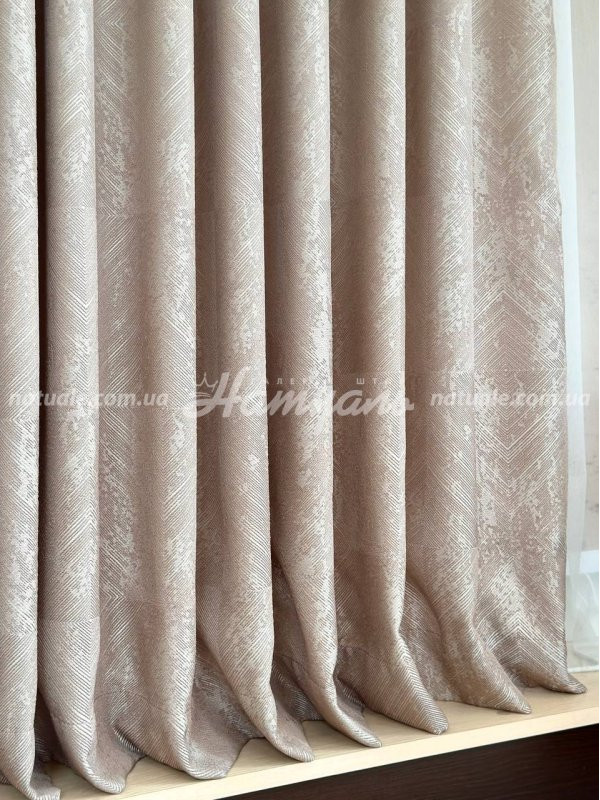 Шторы на метраж жаккард Швеция какао