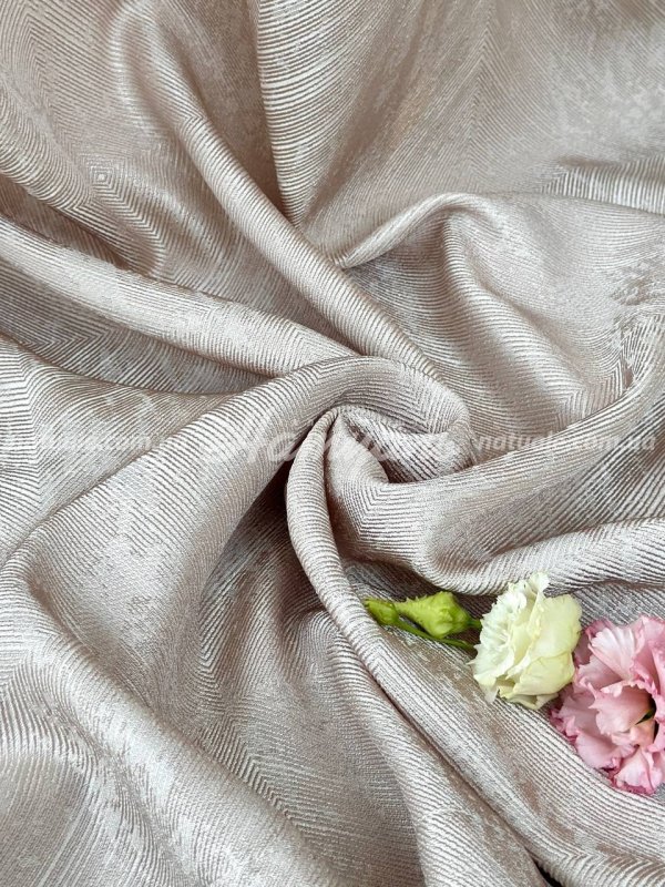 Шторы на метраж жаккард Швеция какао