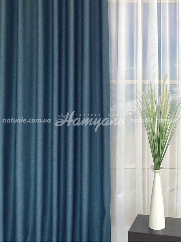 Шторы на метраж меланж Европа Марокканский синие