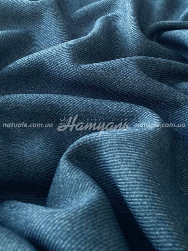 Шторы на метраж меланж Европа Марокканский синие